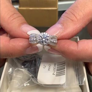 Sterling engagement ring band